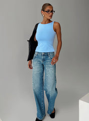 Picasso Straight Leg Jean Mid Blue