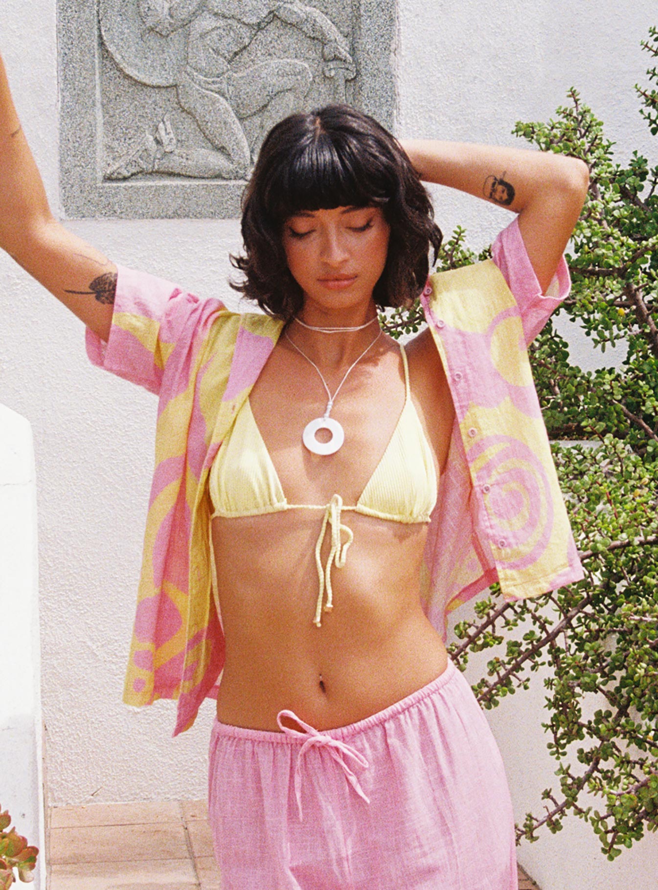 Sollene Top Pink / Yellow