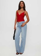 Hawke Frayed Jeans Mid Blue