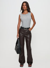 Nolene Low Rise Pants Chocolate