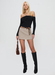 Korren Low Rise Skort Plaid