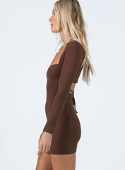 Nolan Mini Dress Brown