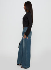 Laguardia Wide Leg Jeans Dark Blue Wash