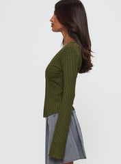 Allona Long Sleeve Top Green