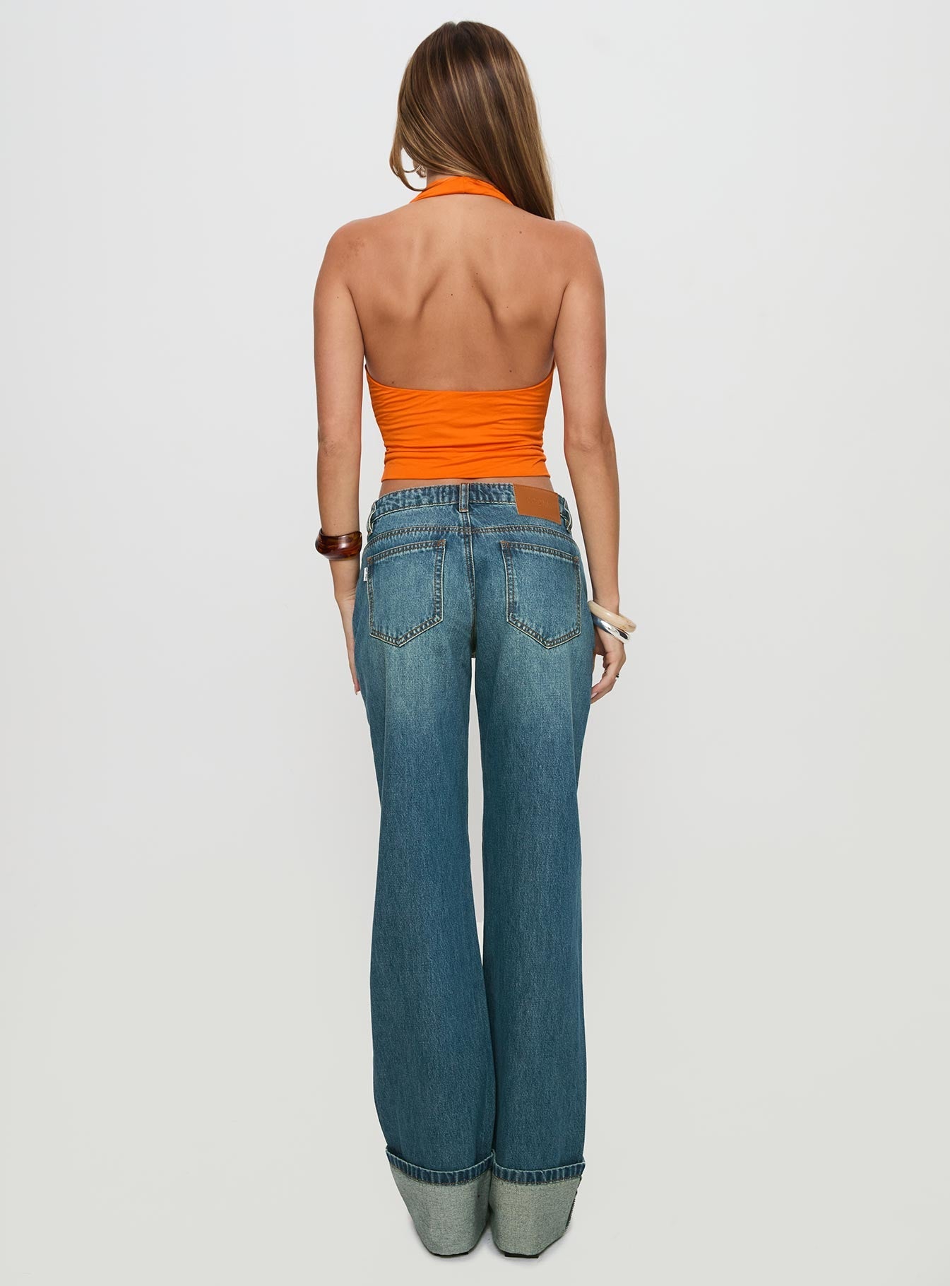 Toros Mid Rise Denim Jeans Mid Blue