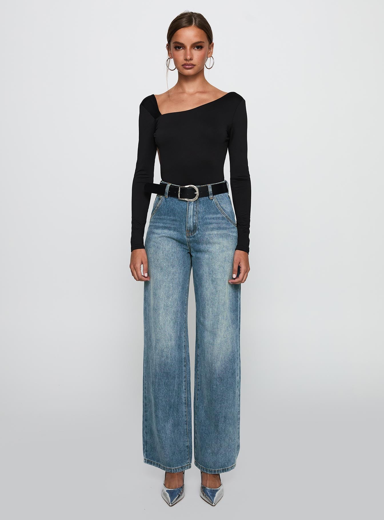Sacramento Straight Leg Jeans Mid Blue Denim
