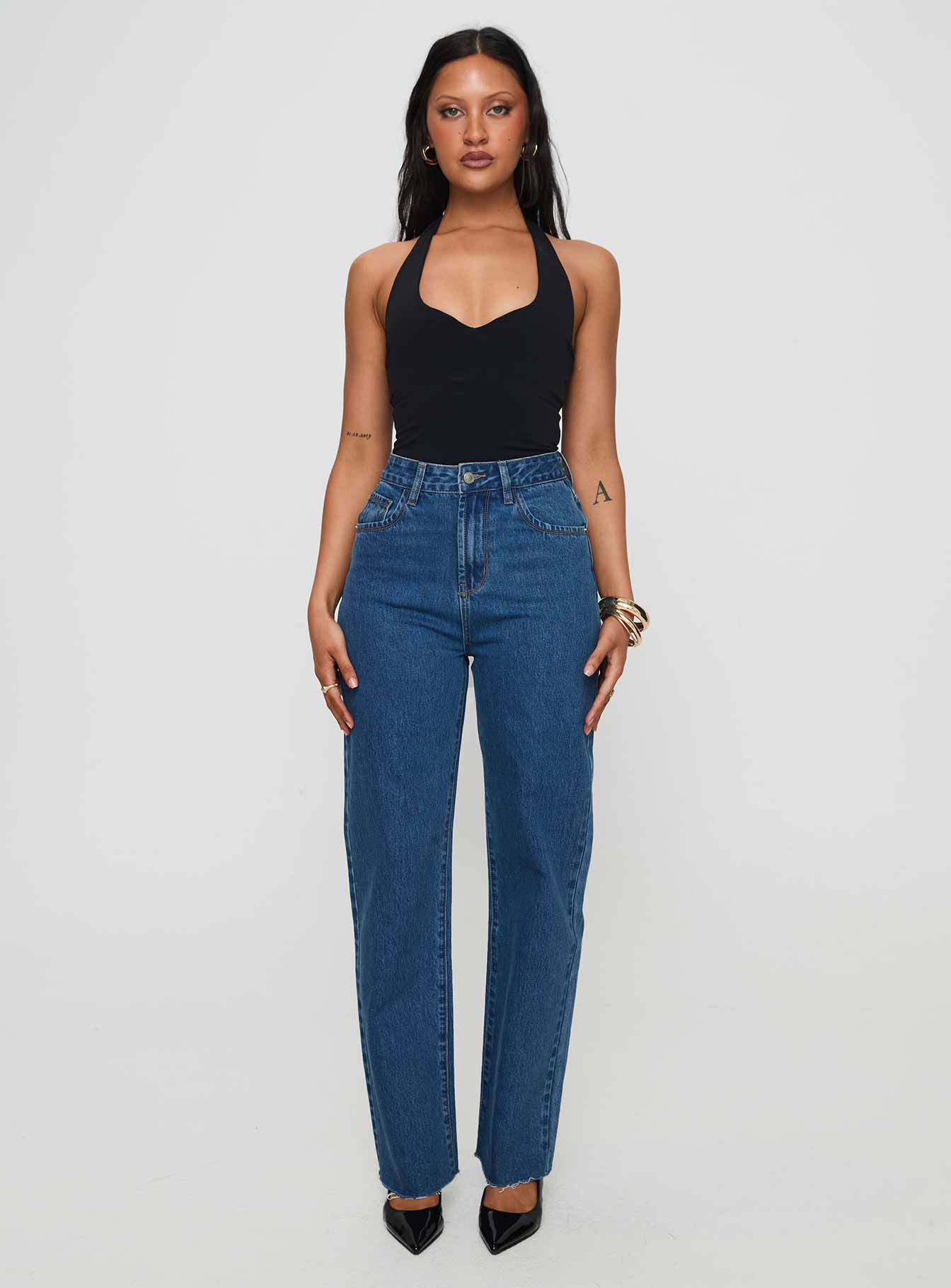 Kalinda Denim Jeans Mid Blue